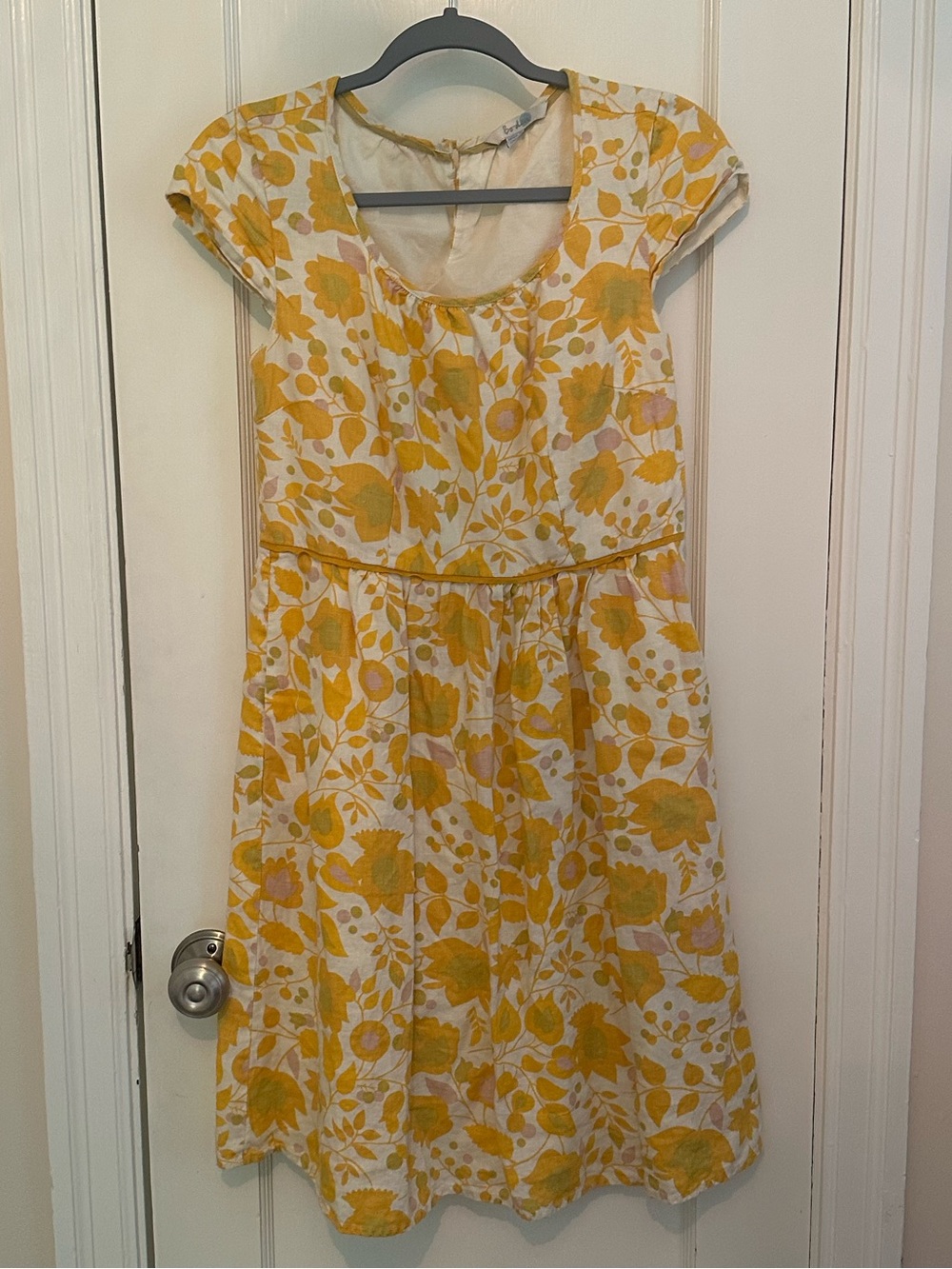 Boden Yellow Floral Midi Dress